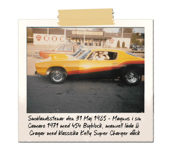 Magnus Polaroid 1985 camaro gul